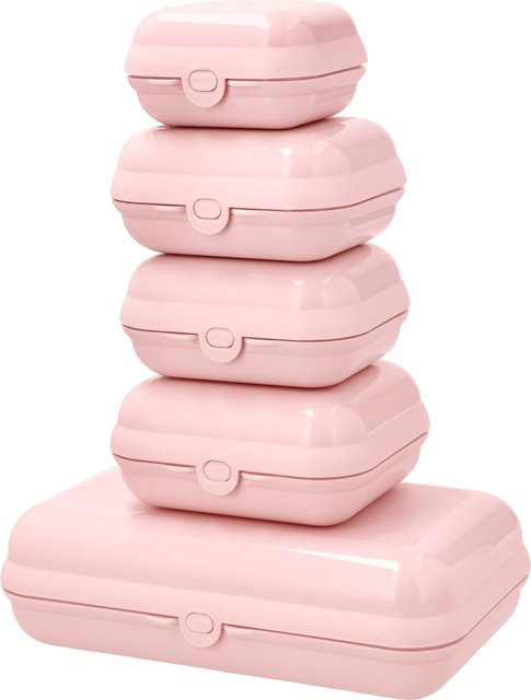 SILVERCREST Brotdosen-Set, 5-teilig, Pink, mikrowellenfest und spülmaschinenfest - Bild 1