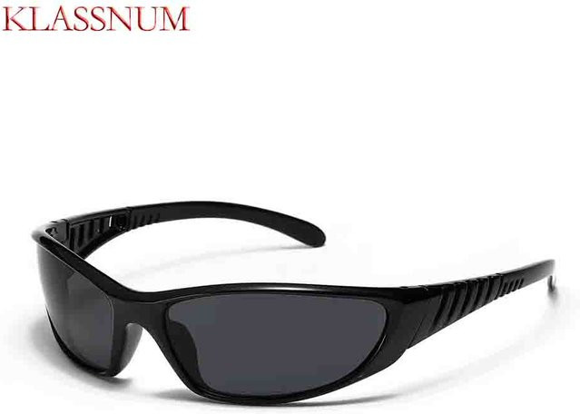 Y2k Sonnenbrille, Unisex, Vollrand, rechteckig, Kunststoff, rot - Bild 1