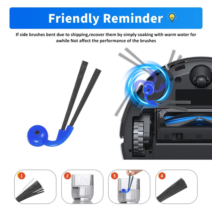 Ecovacs Seitenbürste in Blau für Deebot X9 Pro Omni, X11 Pro Omni und Cyclone Roboterstaubsauger Zubehör Ersatzteile - Bild 3