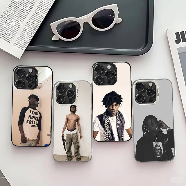 Mesuca Stoßfeste Handyhülle Chief Keef G-GLO G-GANG für iPhone 17 16 15 14 13 12 11 Pro Max X XS XR in Silber - Bild 1
