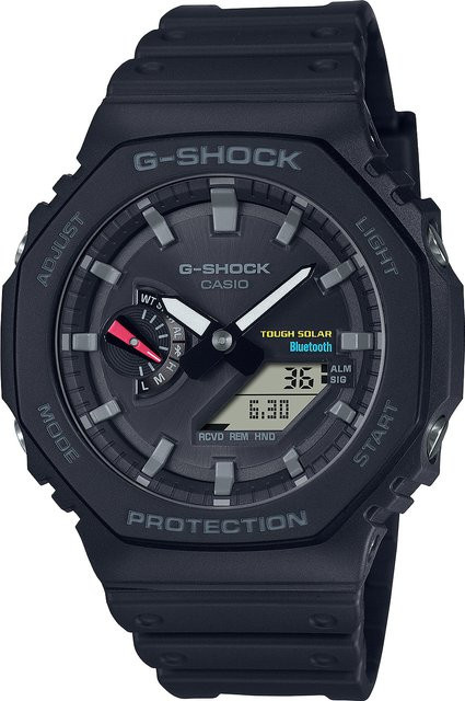 Casio G-Shock Armbanduhr, Solar, Analog-Digital, Kunststoff, Schwarz, 45 mm, Herren - Bild 1