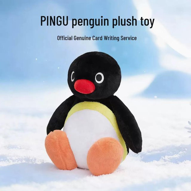 Original Pingu Pinguin Plüschschlafkissen für Mädchen aus Polyester in Schwarz - Bild 1