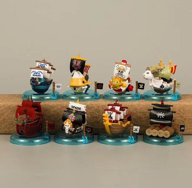 Bandai One Piece Luffy Mini Piratenschiff, Actionfigur, 8-teiliges Set - Bild 1