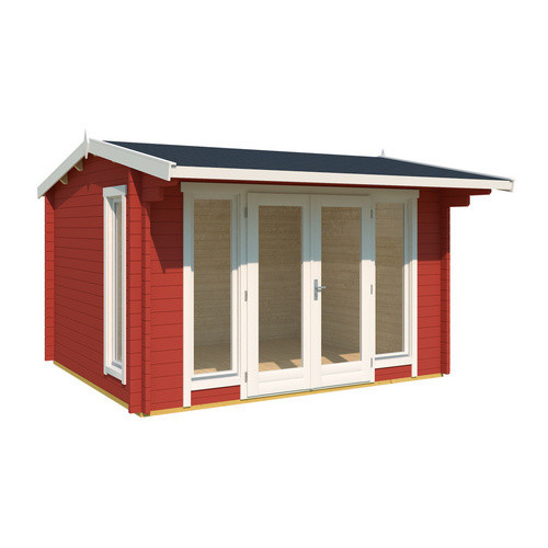 Lasita Maja Gartenhaus Jubilee in Schwedenrot, B/H/T: 370 x 245,1 x 412,5 cm - Bild 3