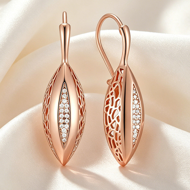 Kinel Ohrringe, 585 Gold, Roségold, Zirkonia, Damen - Bild 1