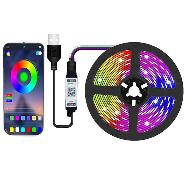 Amill YH Lighting USB-LED-Streifen RGB mit Bluetooth und Controller, 10m Mehrfarbig 5050 SMD LED-Lampenband für TV-Hintergrundbeleuchtung und Party - Bild 6