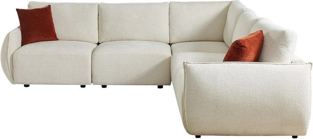 Vente-unique Sofa Octavine in Beige mit L-Form und Chenille-Stoff, Breite: 276 cm - Bild 1