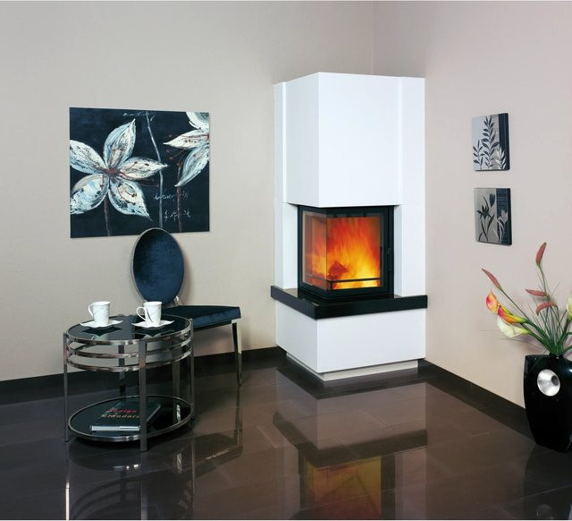 Hark Kaminbausatz Easy Granit in Schwarz oder Weiss mit 8 kW Leistung und Automatik - Bild 1