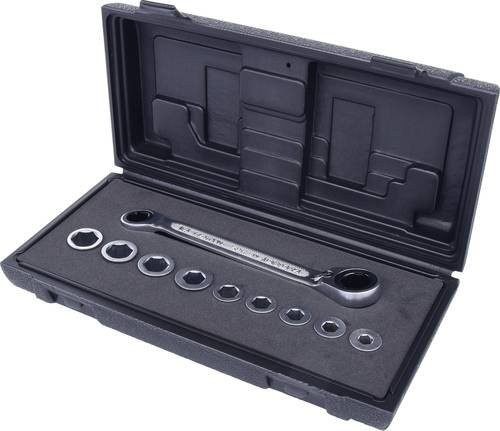 KS Tools Doppel-Ringschlüssel aus Chrom-Vanadium-Stahl, Schlüsselweite 8 - 17 mm, Silber - Bild 1