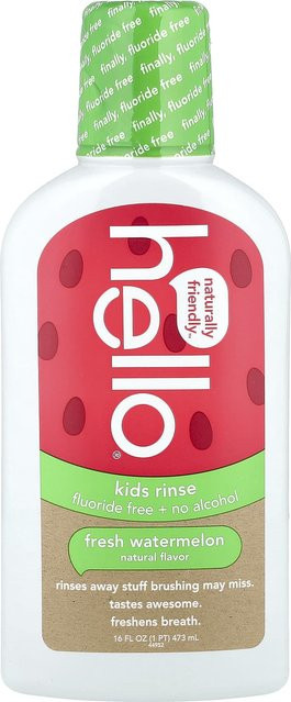 Hallo Kinder Mundspülung, Bio-Wassermelonengeschmack, 473 ml - Bild 1