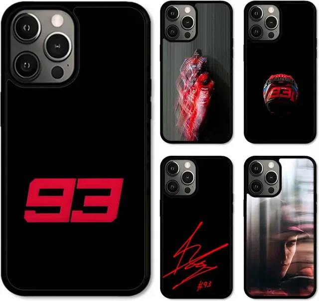 Rastar Handyhülle Marc Marquez 93 A-Aragon Design Schwarz Hartschale für iPhone 17 16 Pro Max 15 14 13 12 Mini 11 - Bild 1