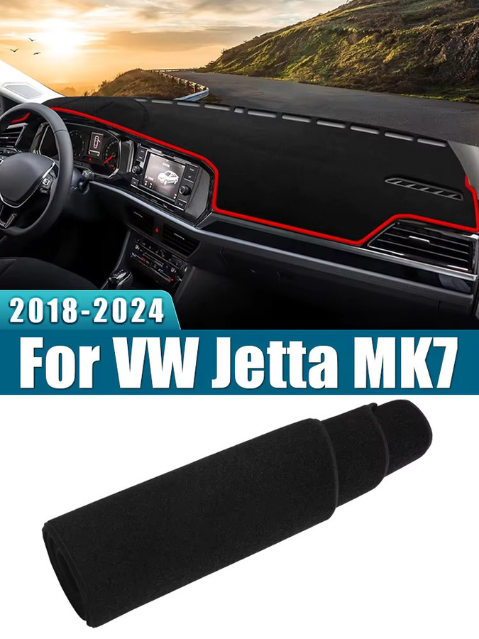 YaLumei Dashboard Sonnenschutz Abdeckung für Volkswagen VW Jetta MK7 A7, Schwarz, Anti-Rutsch Zubehör - Bild 5