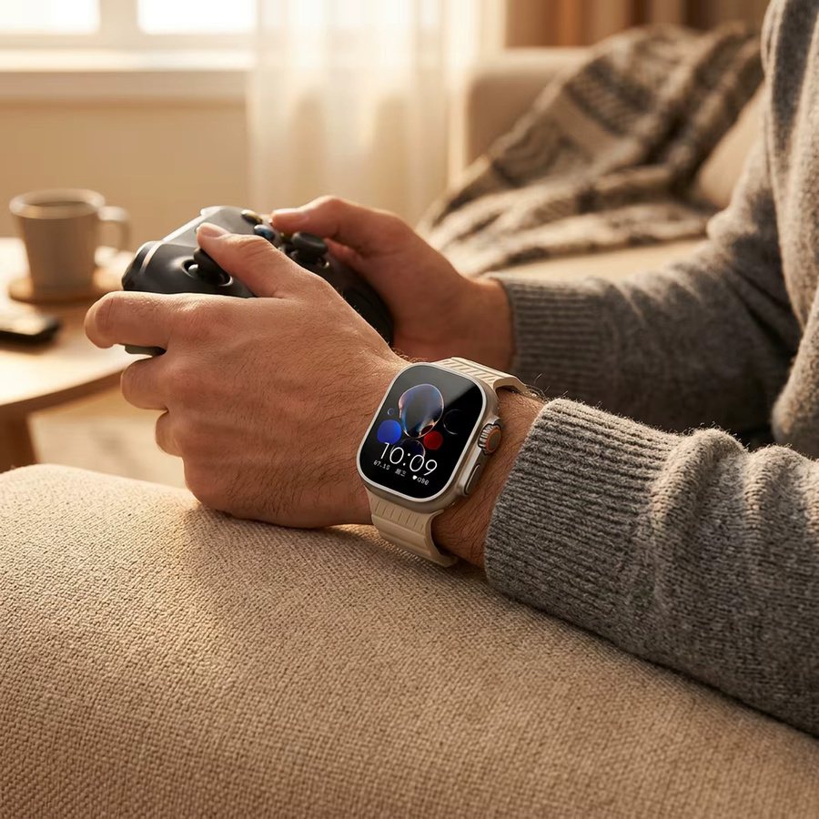 Silikonarmband für Apple Watch, Silber, Unisex - Bild 3