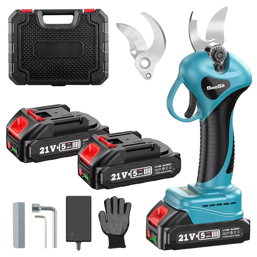 Seesii Kabellose Elektrische Gartenschere mit 33mm Schneidkapazität und bürstenlosem Motor, kompatibel mit Makita 18V Akku, inklusive 2,0Ah Akku - Bild 2