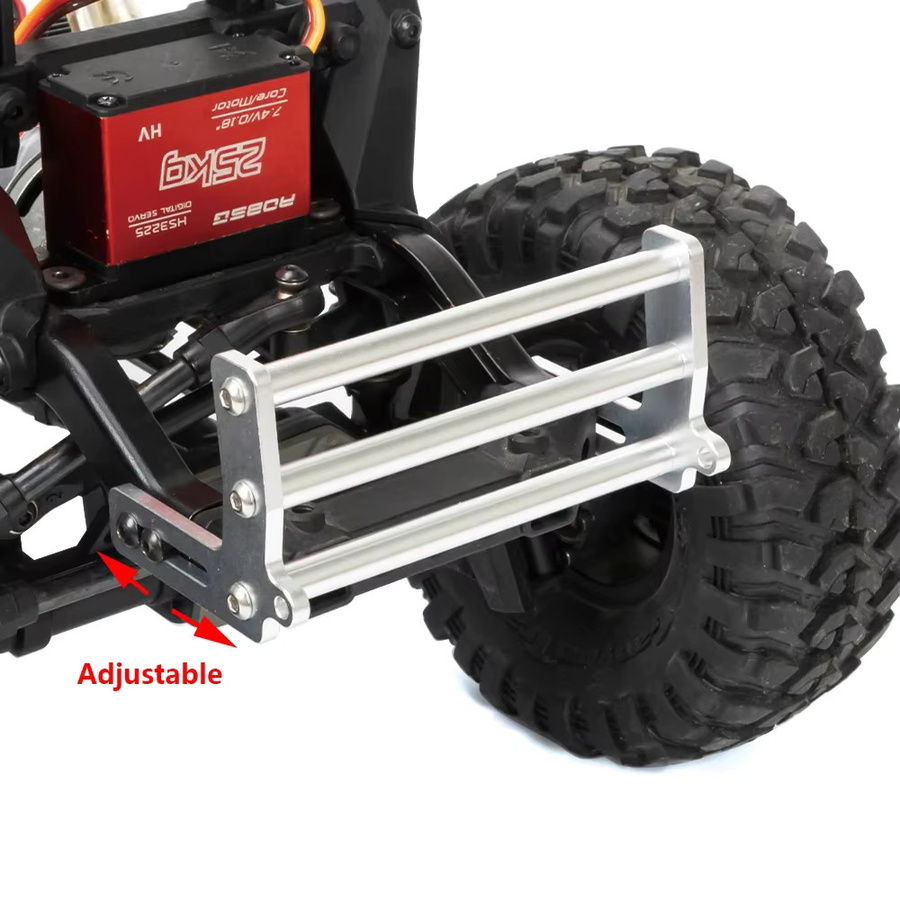 MALOM RC Frontstoßstange Bull Bars, Aluminiumlegierung, 1:10, Schwarz, Grau - Bild 2