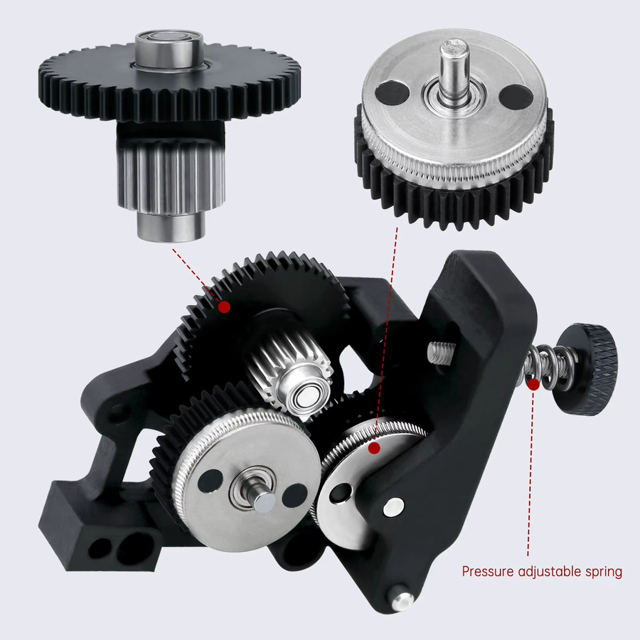 HGX Extrusora Gear Kit HGX-LITE-Extrusora aus Nylon und gehärtetem Stahl in Silber - Bild 2