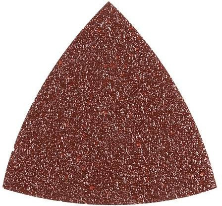 Bosch Deltaschleifpapier mit Klett, ungelocht, Körnung 80, Eckmaß 82 x 82 mm, 5 Stück - Bild 1