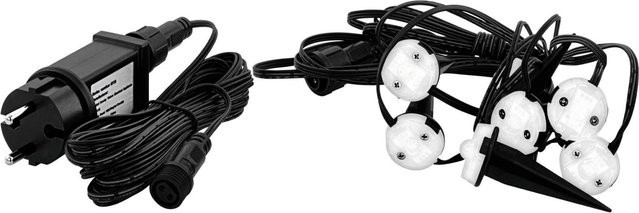 Eglo LED Gartenlicht Spinetoli 6-flammig Schwarz mit Erdspieß und Timer - Bild 1