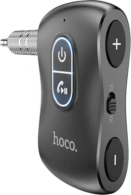 HOCO E73 Pro Bluetooth-Sender und Empfänger in Schwarz mit 3,5 mm Klinkenanschluss - Bild 1