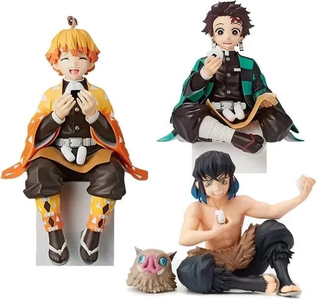 Bandai Anime Dämon Slayer Actionfigur Kamado Tanjirou und Nezuko in Sitzhaltung aus PVC, Multicolor - Bild 1