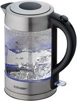 Cloer Glas-Wasserkocher 4429 in Transparent und Schwarz - Bild 1