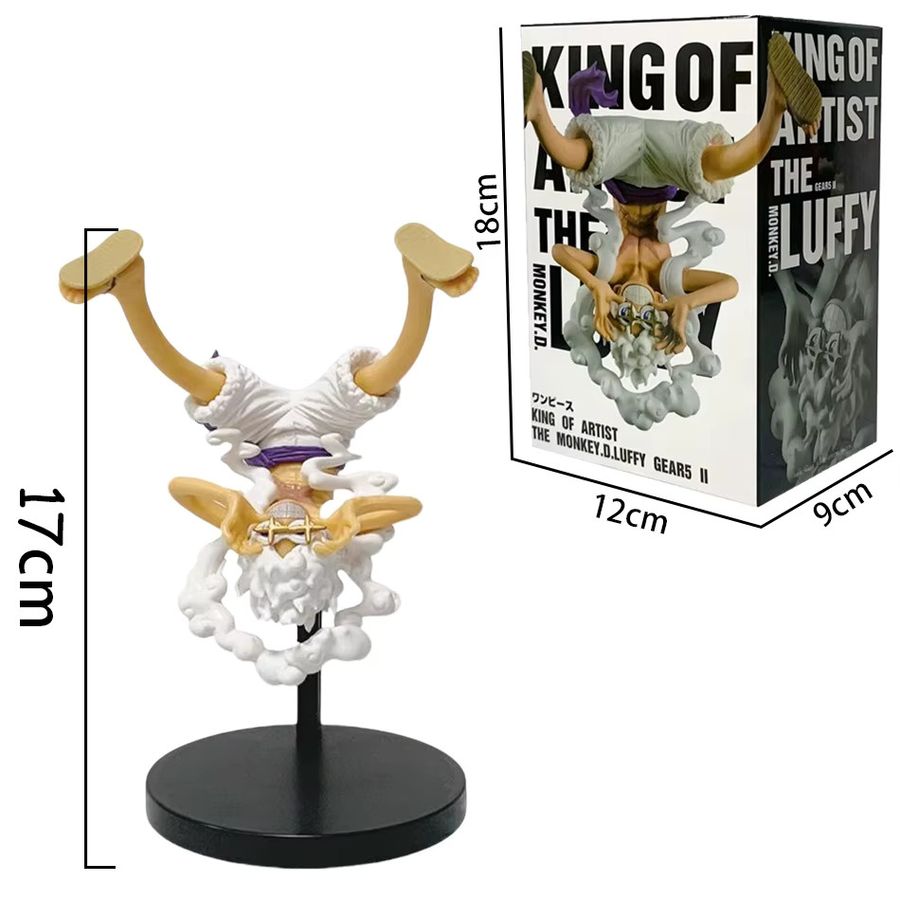 Bandai One Piece Monkey D. Ruffy Figur Gear 5 Sonnengott Nika Actionfigur aus PVC in Weiß - Bild 2