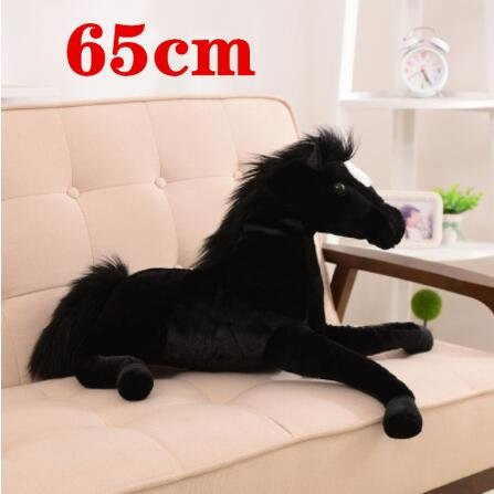 Liegendes Pferd Plüschtier, Schwarz, 1-teiliges Set - Bild 1