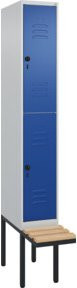 C+P Doppelstock-Spind Classic PLUS Sitzbank mit 1 Abteil und Buche-Hartholz Sitzfläche, B/T/H: 212,0 x 30,0 x 81,5 cm - Bild 1
