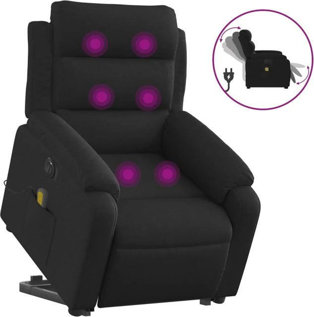 vidaXL Elektrischer Massagesessel mit Aufstehhilfe Modell 4 in Schwarz aus Stoff - Bild 1