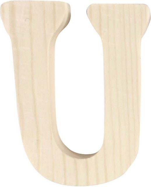 Rico Design Holz-Buchstabe U aus Holz, Höhe: 8 cm - Bild 1