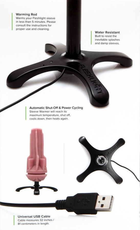 Heizstab Sleeve Warmer für Fleshlight-Masturbatoren in Schwarz, B/T/H: 24,0 x 14,0 x 13,5 cm - Bild 3