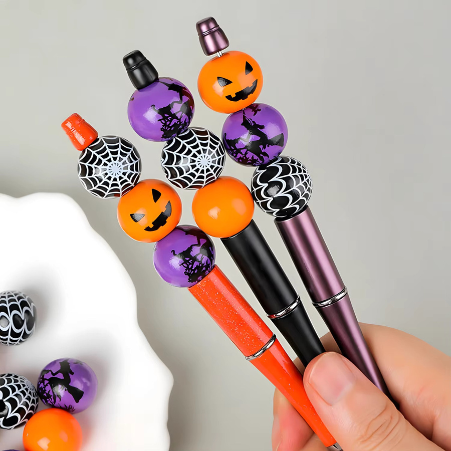 Kolorowys Halloween Bastelstifte mit schwarzer Tinte für DIY-Projekte, Set mit Kürbis, Hexe und Spinnennetz Motiven, Mehrfarbig - Bild 3
