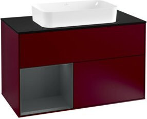 Villeroy & Boch Waschtischunterschrank Finion mit Abdeckplatte, Blau lackiert, Wandmontage, B: 100 cm, T: 60,3 cm - Bild 1
