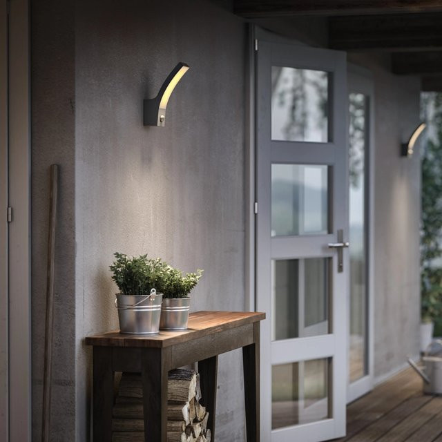 Philips Splay LED-Wandleuchte mit Bewegungssensor in Anthrazit aus Edelstahl - Bild 1