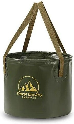 Binchi Outdoor Zusammenklappbarer Eimer aus PVC, Multifunktionales Reisebecken für Camping und Wandern, 10 l - Bild 1
