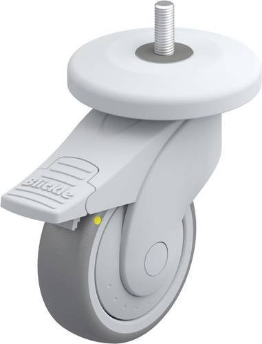 Blickle Kunststoff-Lenkrolle LWGE-TPA 101KF-11-FI-ELS-AMG100 in Silber und Grau mit 100 mm Rad-Durchmesser und 70 kg Tragfähigkeit - Bild 1