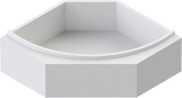 Ottofond Wannenträger Canary in Weiß, B/H/T: 154,5 x 57 x 154,5 cm - Bild 1