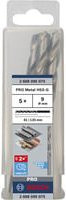 Bosch HSS-G Metall-Spiralbohrer Set in Silber, 5 Stück, Durchmesser: 9 mm, Gesamtlänge: 125 mm - Bild 1