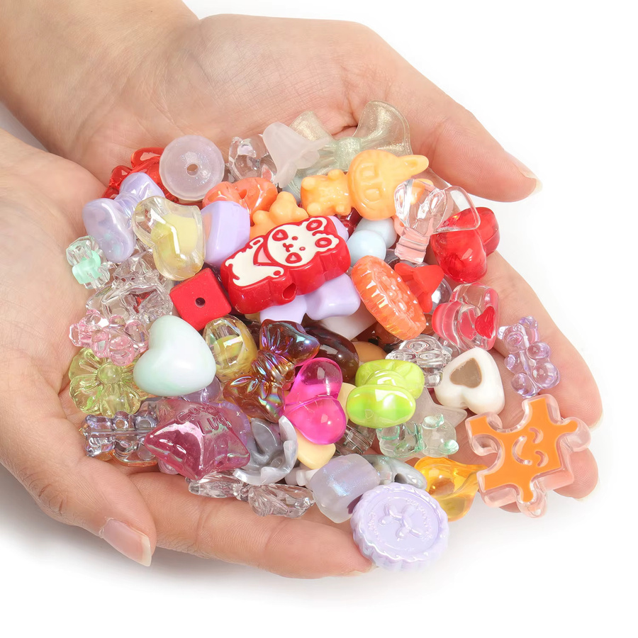 Acrylperlen, Blumen-Schmetterlings-Herz, DIY-Handyketten, Armbänder - Bild 2