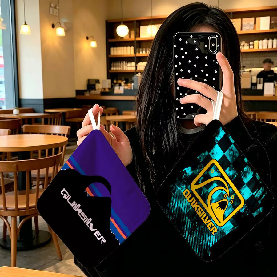 Q-Quiksilver L-Logo Handtuch aus Polyester-Baumwolle für Küche und Wohnzimmer - Bild 2