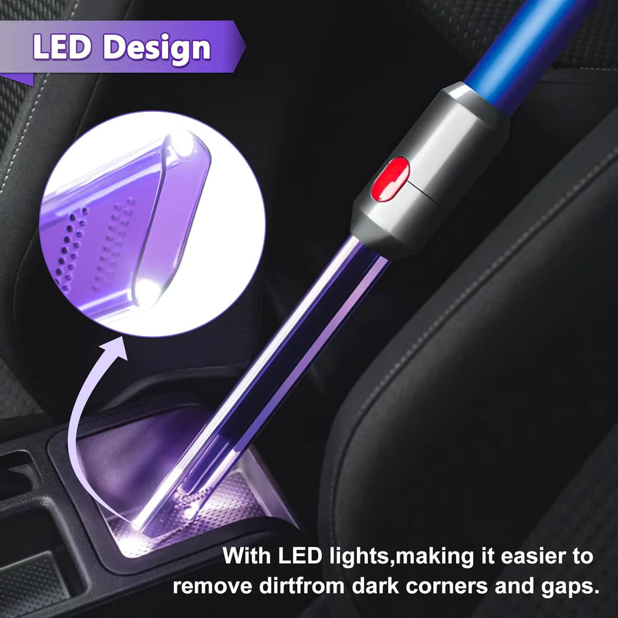 LED Fugendüse mit Licht für Dyson V7 V8 V10 V11 Staubsauger Ersatzteil in Lila - Bild 2