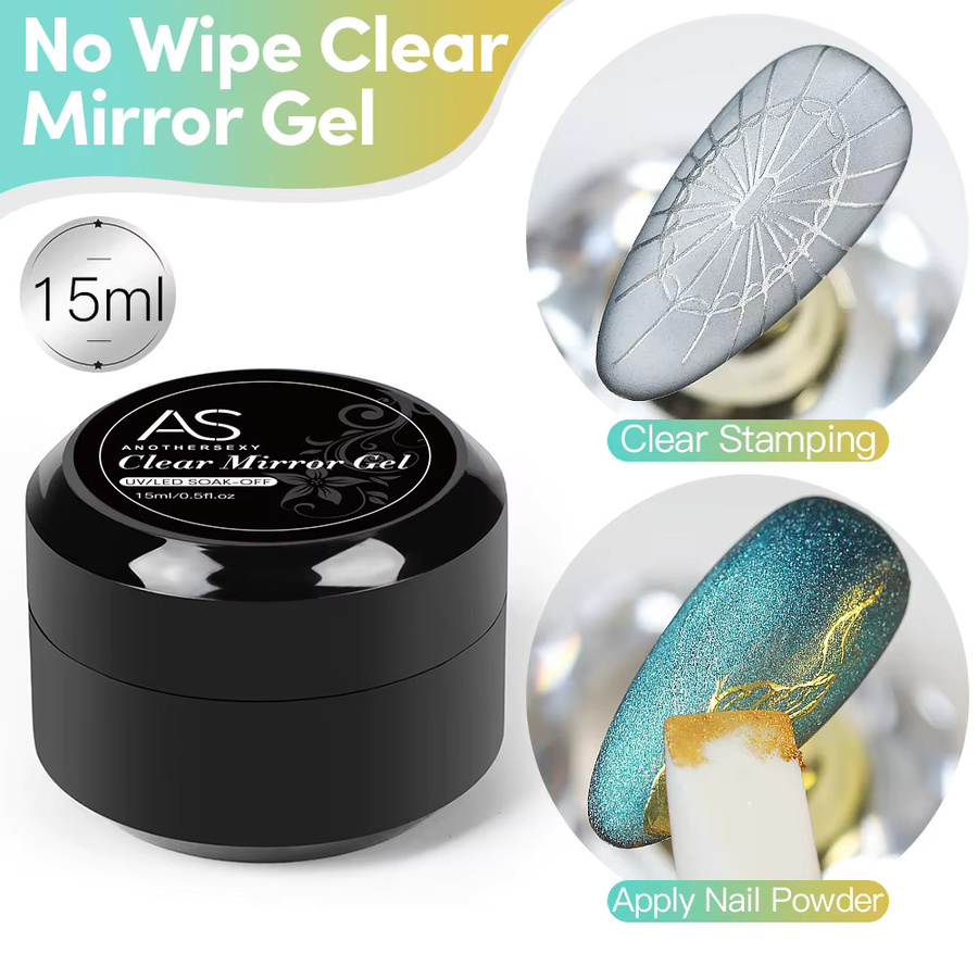 AS Magic Stamping Top Coat No Wipe Clear, 15 ml, Glänzend - Bild 3