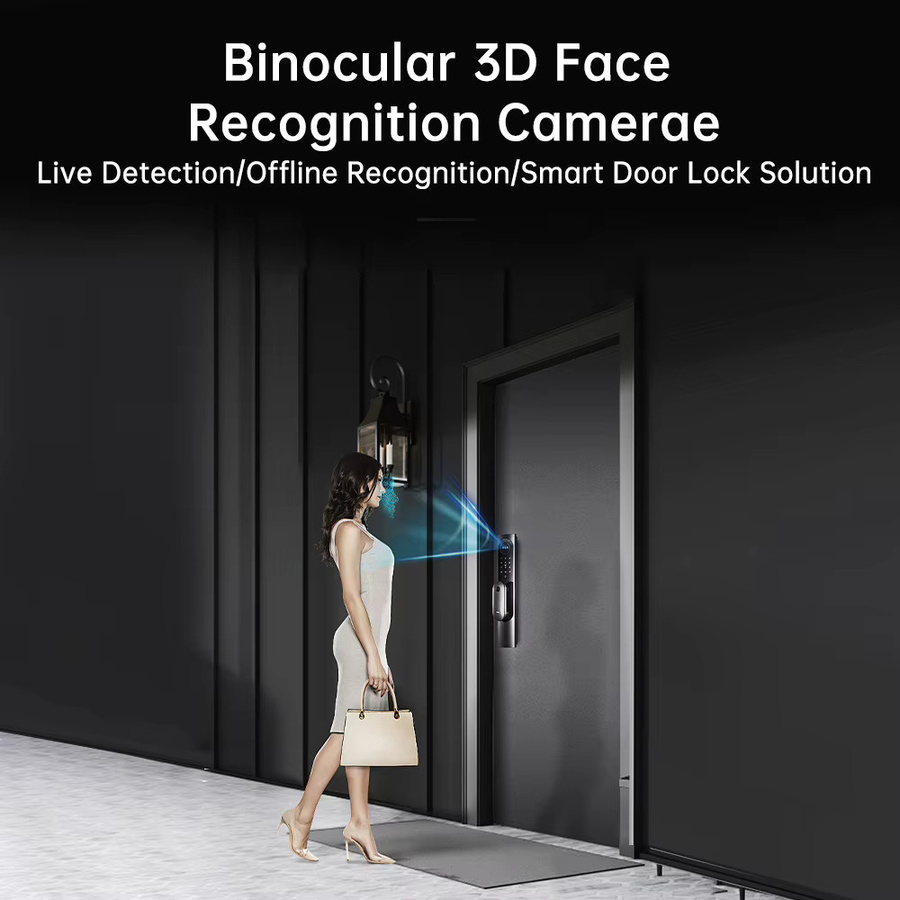 Gaqqee FM225 KI-Intelligenz Gesichtserkennungsmodul mit 3D IR Infrarot-Binokularkamera und Lebendigkeitserkennung in Schwarz - Bild 3