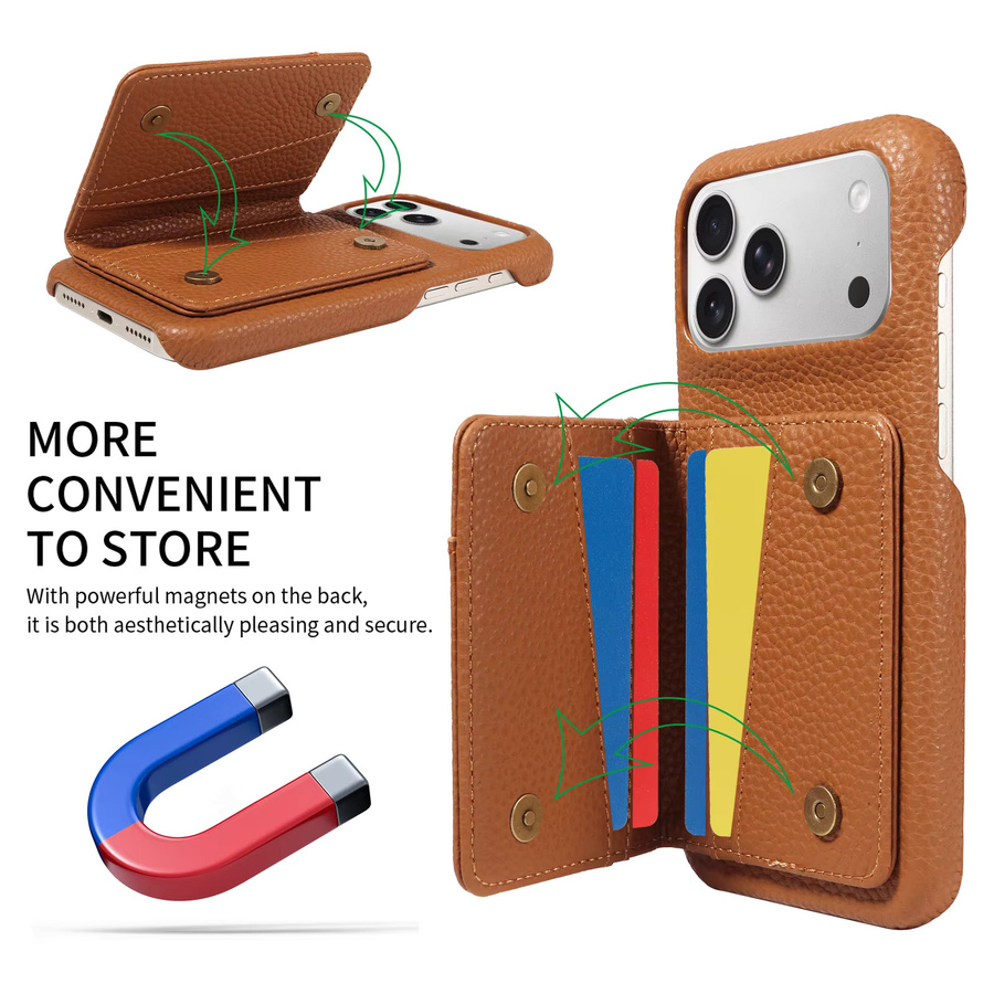 EAACAA PU-Leder Handyhülle für Samsung Galaxy S26 S25 S24 S23 S22 S21 S20 FE Plus Ultra mit Kartenhalter und Ständer in Braun - Bild 4
