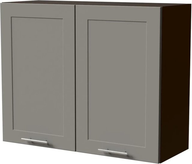 Feldmann-Wohnen Hängeschrank Oslo Küchenschrank in Lava / Dust Grey Matt mit Soft-Close-Türen, B/T/H: 90 x 32,5 x 72 cm - Bild 1