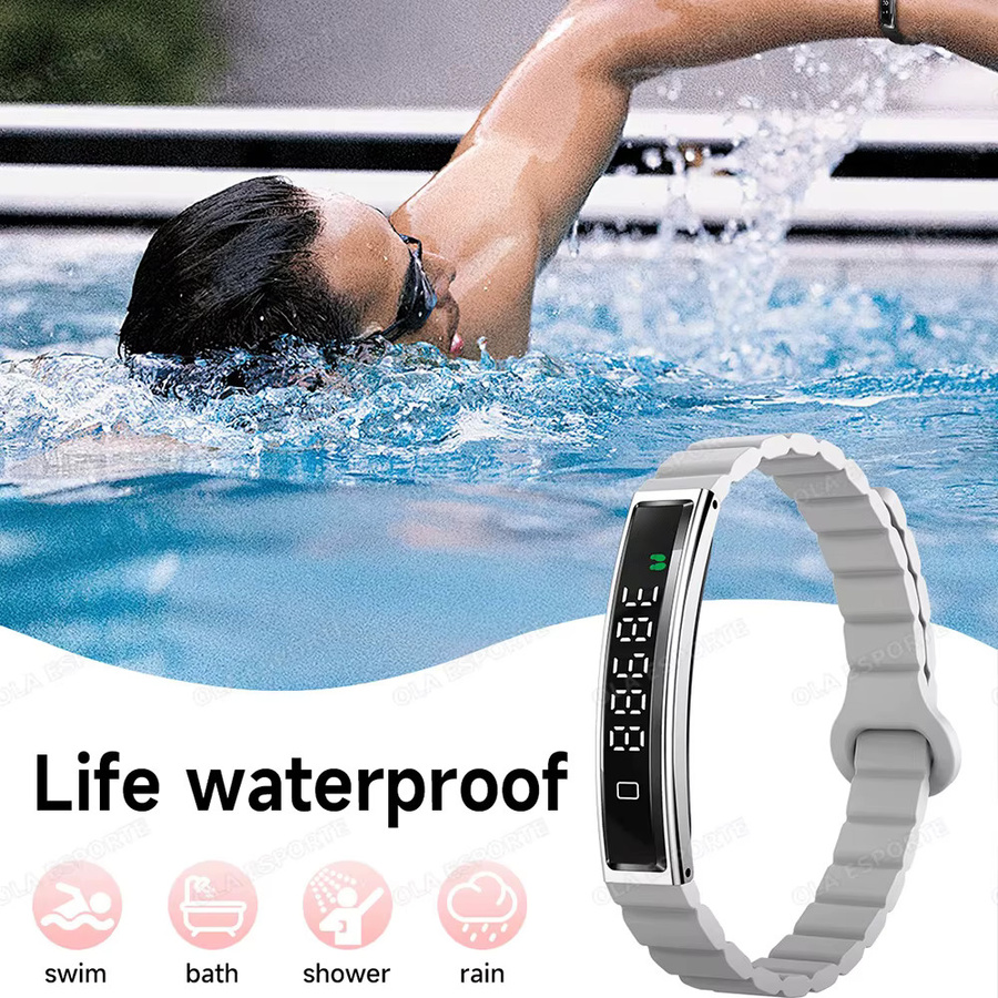 Ola Esporte Smart-Armband Schwarz für Damen und Herren mit Stress-Test, HRV-Monitor und Schrittzähler, wasserfest, kompatibel mit Android und iOS - Bild 4