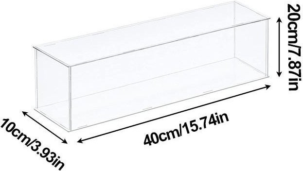 Good Industrial Accessories Transparente Vitrine als Box Organizer und Staubdichter Aufbewahrungsständer, B/T/H: 40 x 10 x 20 cm - Bild 1