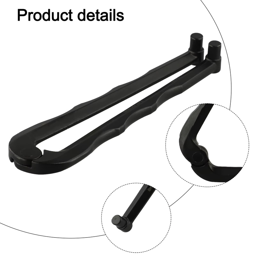 DAZZLEEX Multifunktionales Spanner-Set aus Stahl, Einstellbarer Schlüssel für runde Muttern 2-8mm, Farbe: Schwarz, Länge: 161mm - Bild 3