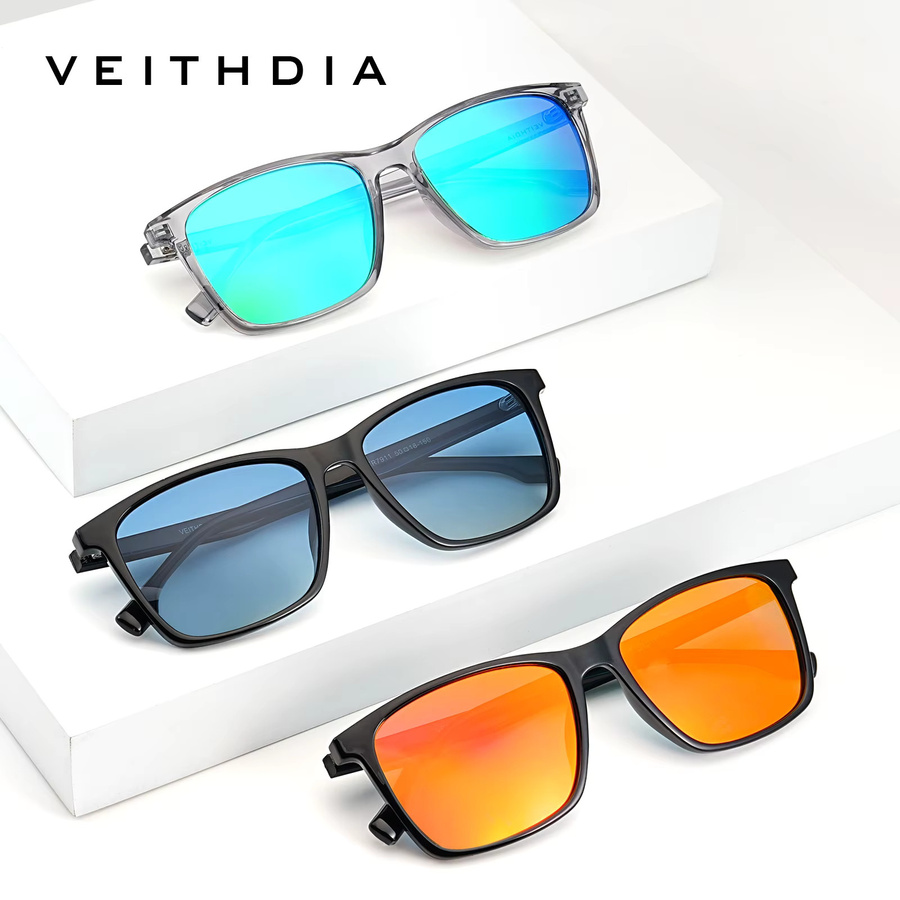 VEITHDIA 7911 Sonnenbrille, polarisiert, Vollrand, Unisex - Bild 2