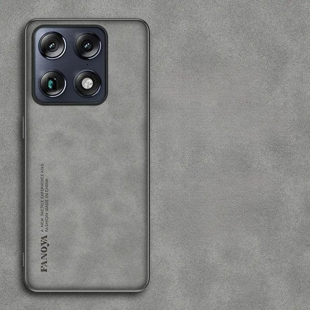 Lammleder Handyhülle für Motorola Moto Edge 70 Ultra X70 Air Pro 5G in Silber und Grau - Bild 1